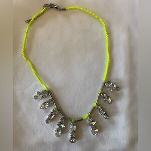 Spunky Silver and Neon Yellow Necklace
